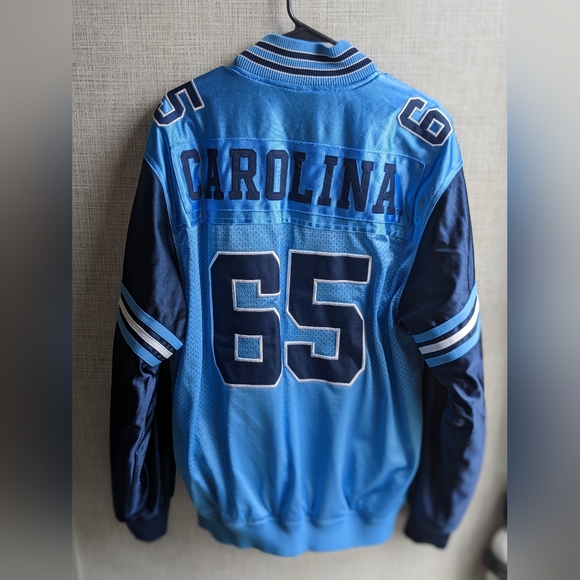 Retro/Vintage Xtreme Fanz Revers. Carolina Tar Heels jersey jacket/ windbreaker - Picture 3 of 7